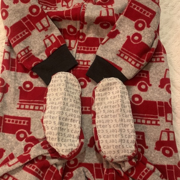 Carters toddler fleece zip up footed onesie pajamas size 12months - Picture 3 of 3